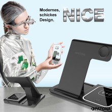 Bezprzewodowa ładowarka PATONA 3w1 QI do smartfona, zegarka iPhone i słuchawek AirPods