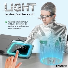 PATONA ładowarka 3w1 QI do smartfona, zegarka iPhone i słuchawek AirPods PATONA ładowarka 3w1 QI do smartfona, zegarka iPhone i słuchawek AirPods