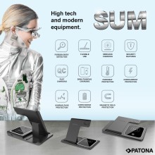 PATONA ładowarka 3w1 QI do smartfona, zegarka iPhone i słuchawek AirPods PATONA ładowarka 3w1 QI do smartfona, zegarka iPhone i słuchawek AirPods