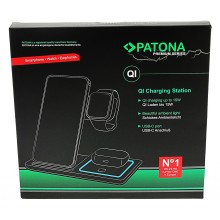 PATONA ładowarka 3w1 QI do smartfona, zegarka iPhone i słuchawek AirPods PATONA ładowarka 3w1 QI do smartfona, zegarka iPhone i słuchawek AirPods