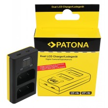 PATONA Ładowarka USB z podwójnym wyświetlaczem LCD f. Olympus OM-1 BLX-1