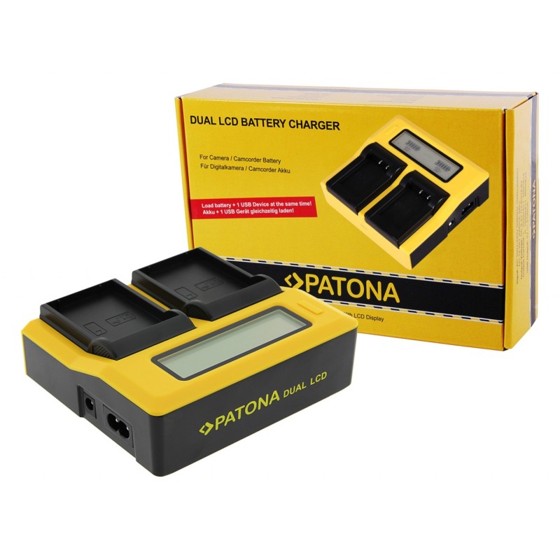 PATONA Ładowarka Synchron do Olympus OM-1 BLX-1 z wyświetlaczem LCD