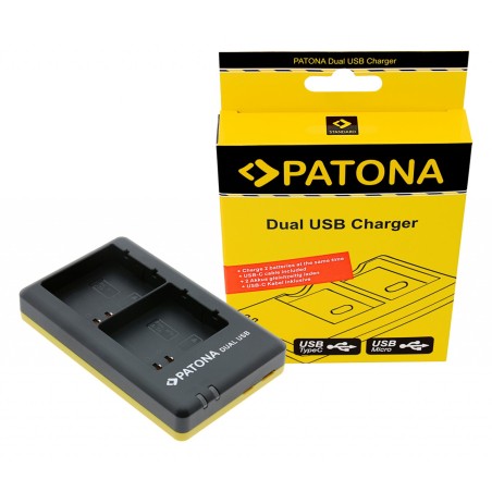 Podwójna ładowarka USB PATONA f. Arlo A-7A A-14 Pro 3 Pro 4 FB-1001 2GB VML2030 Ultra 2 w komplecie. Kabel USB-C