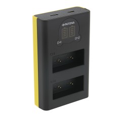 PATONA Ładowarka USB z podwójnym wyświetlaczem LCD f. Fuji NP-W126 HS30 EXR HS30EXR HS-30EXR HS33 EXR HS33EXR HS-33EXR XPro 1 X-