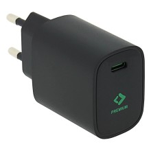 PATONA Premium Ładowarka PD20W 5V/3A 9V/2,22A 12V/1,67A USB-C PD3.0 QC3.0 czarna
