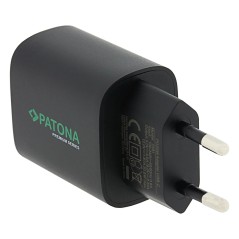 Zasilacz PATONA Premium PD20W 5V/3A 9V/2,22A 12V/1,67A USB-C PD3.0 QC3.0 czarny