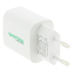 Zasilacz PATONA Premium PD20W 5V/3A 9V/2,22A 12V/1,67A USB-C PD3.0 QC3.0 biały