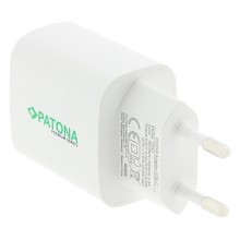 PATONA Premium Ładowarka PD20W 5V/3A 9V/2,22A 12V/1,67A USB-C PD3.0 QC3.0 biała