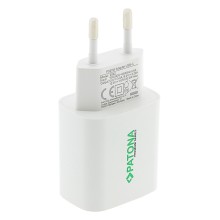 PATONA Premium Ładowarka PD20W 5V/3A 9V/2,22A 12V/1,67A USB-C PD3.0 QC3.0 biała