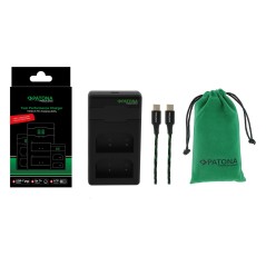 Ładowarka PATONA Premium Twin Performance PD f. Olympus BLX-1 OM-1 w tym. Kabel USB-C