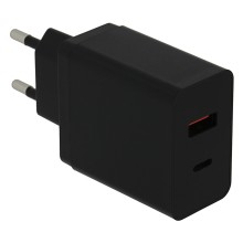 PATONA Premium Ładowarka GaN PD36W 5V/3A 9V/2A 12V/1,5A 1xUSB-C 1xUSB-A PD3.0 QC3.0 czarna