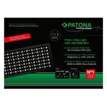 PATONA Premium Lampa 160 LED RGB Panel Led PATONA Premium Lampa 160 LED RGB Panel Led
