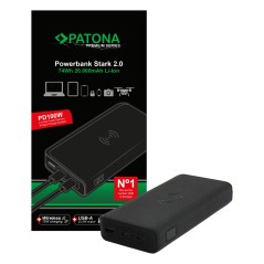 Powerbank PATONA Premium Stark 2.0 PD100W 20.000mAh, ładowanie bezprzewodowe QI, złącze 2xUSB-C 1xUSB-A