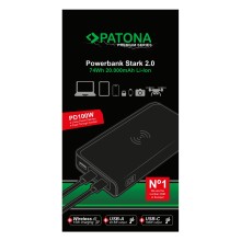 Powerbank PATONA Premium Stark 2.0 PD100W 20.000mAh, ładowanie bezprzewodowe QI, złącze 2xUSB-C 1xUSB-A Powerbank PATONA Premium Stark 2.0 PD100W 20.000mAh, ładowanie bezprzewodowe QI, złącze 2xUSB-C 1xUSB-A