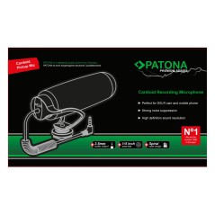 Mikrofon PATONA Premium w komplecie. przypinany mikrofon do aparatu DSLR i smartfona