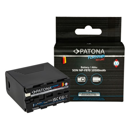 Bateria PATONA Platinum z wejściem/wyjściem USB-C PD20W f. Sony NP-F970 F960 F950 PD20W USB-A 5V/2A