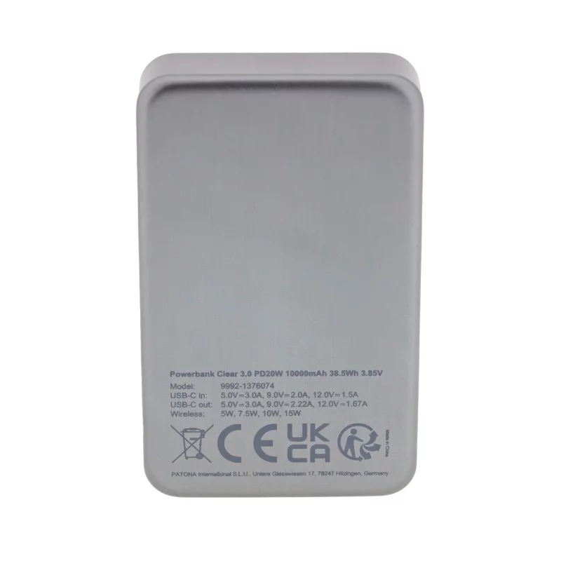Tył powerbanku PATONA Premium Clear 3.0
