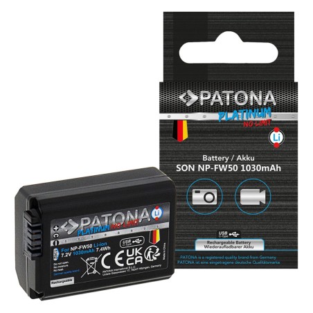 Bateria PATONA Platinum z wejściem USB-C f. Sony NP-FW50 NEX.3 NEX.3C NEX.5 NEX.5A