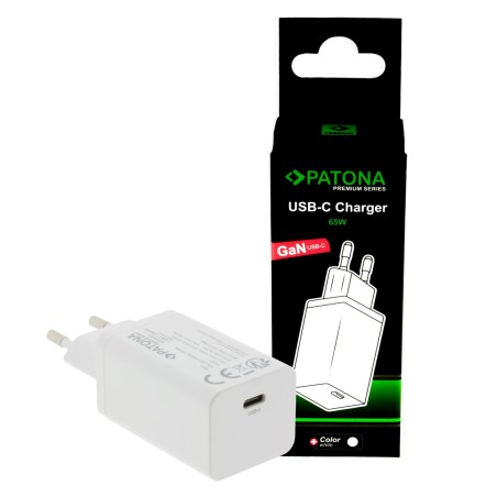 Adapter PATONA Premium GaN PD65W biały 1xUSB-C PD3.0 QC3.0