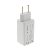PATONA Premium Ładowarka GaN PD65W 1xUSB-C 1xUSB-A PD3.0 QC3.0 biała