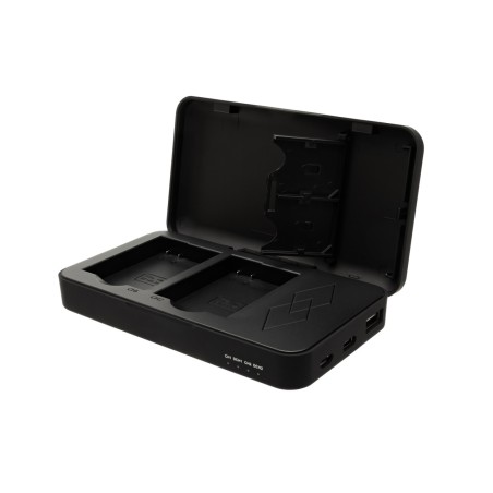 Podwójna ładowarka PATONA do aparatu Nikon EN-EL14 P7000 P7100 P7700 D3100 z funkcją power banku i miejscem na kartę pamięci