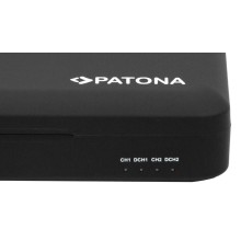 Podwójna ładowarka PATONA do aparatu Nikon EN-EL15 D500 D750 D780 D800 Z5 Z6 Z6 II Z7 z funkcją power banku i miejscem na kartę