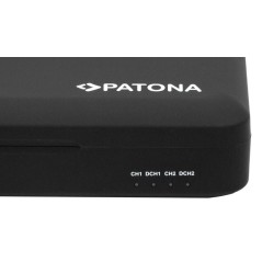 Podwójna ładowarka PATONA do aparatu Fuji NP-W126 FinePix z funkcją powerbanku i miejscem na kartę pamięci