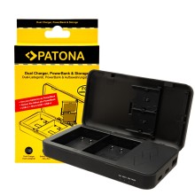 PATONA Ładowarka do Panasonic DMW-BLK22 DC-S5 G9 GH5 GH5S GH6 z funkcją power banku i miejscem na kartę pamięci