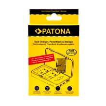 PATONA Ładowarka do Panasonic DMW-BLK22 DC-S5 G9 GH5 GH5S GH6 z funkcją power banku i miejscem na kartę pamięci