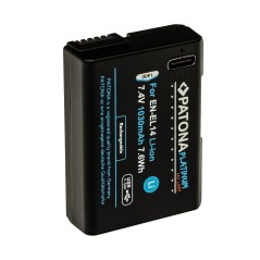Bateria PATONA Platinum z wejściem USB-C do aparatu Nikon Nikon EN-EL14 D3100 D5100 P7000