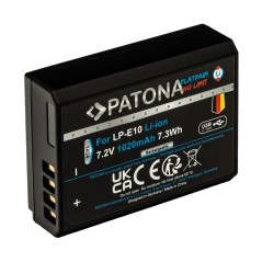 Bateria PATONA Platinum z wejściem USB-C do Canona LP-E10 LPE10 EOS1100D EOS 1100D