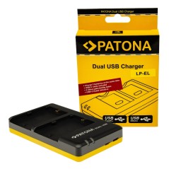 Podwójna ładowarka PATONA do Canon LP-EL Speedlite EL-1 EL-5 w komplecie. Kabel USB typu C