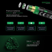 PATONA Premium 4x Akumulatorki Paluszki R3 AAA z USB-C i kablem USB-C z 1 na 2