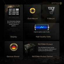 PATONA PROTECT Akumulator V-Mount V150-PD100 148Wh D-Tap USB-C USB-A 2xDC-out OLED