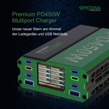 PATONA Premium Ładowarka Wieloportowa Power Delivery 450W 6x USB-C 2x USB-A 1x DC