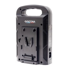 PATONA Platinum Ładowarka 2-kanałowa dla akumulatorów V-Mount 6Ax2 USB-C PD100W z kablem 4-Pin XLR