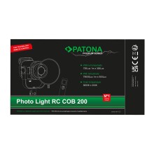 PATONA Premium Lampa COB-200 APRC Bi-Color foto wideo z mocowaniem Bowens i ze sterowaniem z aplikacji