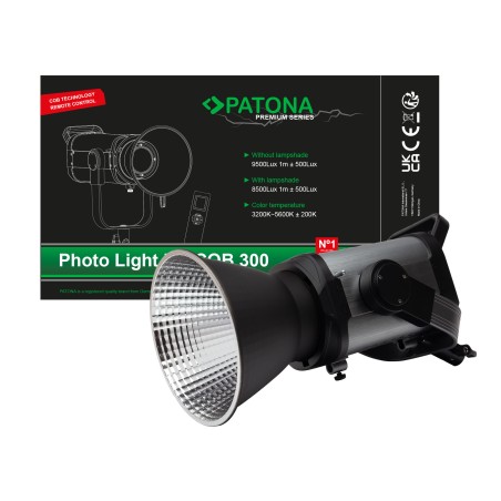 PATONA Premium Lampa COB-300 APRC Bi-Color foto wideo z mocowaniem Bowens i ze sterowaniem z aplikacji
