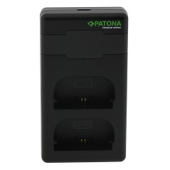 PATONA Ładowarka Premium Twin Performance PD do Canon LP-E6 LP-E6NH EOS R5 R5 Mark II R6 /R6 Mark II (z kablem USB-C)