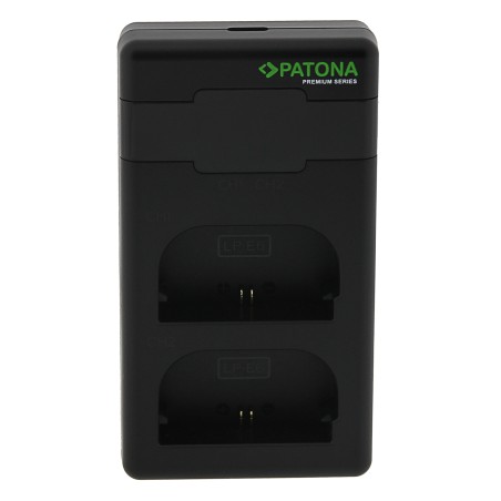 PATONA Ładowarka Premium Twin Performance PD do Canon LP-E6 LP-E6NH EOS R5 R5 Mark II R6 /R6 Mark II (z kablem USB-C)