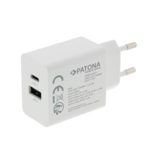 PATONA Premium Ładowarka GaN PD35W 1xUSB-C 1xUSB-A PD3.0 QC3.0 biała