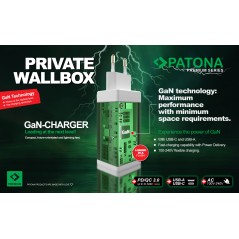 PATONA Premium Ładowarka GaN PD140W 3xUSB-C 1xUSB-A PD3.0 QC3.0 kolor biały