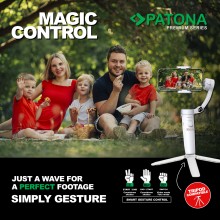 PATONA Premium 3-osiowy gimbal do smartfona z mini lampką i statywem w zestawie
