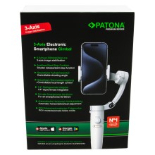 PATONA Premium 3-osiowy gimbal do smartfona z mini lampką i statywem w zestawie