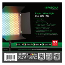 PATONA Premium Profesjonalna Lampa LED Panel RGB 60W PATONA Premium Profesjonalna Lampa LED Panel RGB 60W