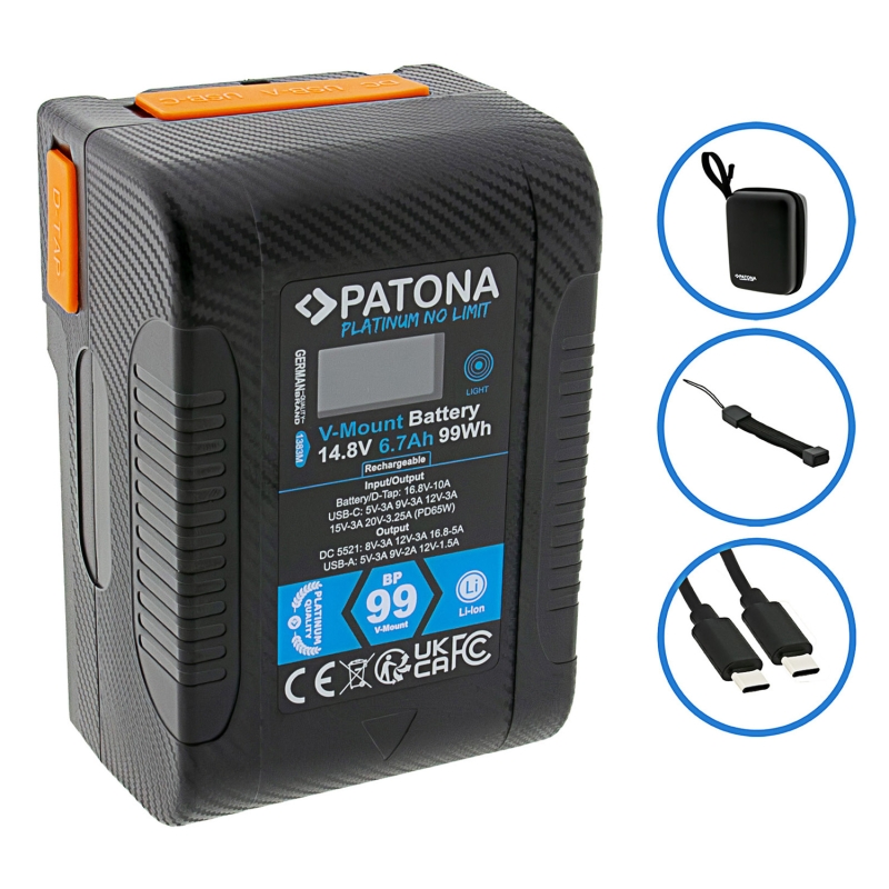 PATONA Platinum Akumulator V-Mount BP-99W PD65 99Wh PATONA Platinum Akumulator V-Mount BP-99W PD65 99Wh