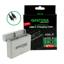 PATONA Premium Dual Etui ładujące do DJI Osmo Action 3, 4 i 5 (z kablem USB-C) PATONA Premium Dual Etui ładujące do DJI Osmo Action 3, 4 i 5 (z kablem USB-C)
