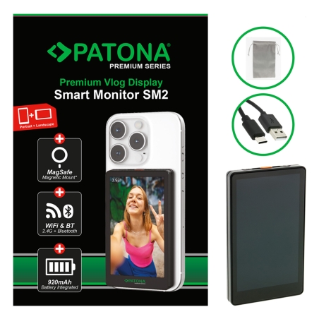 PATONA Premium Vlog Display Smart Monitor SM2 - Profesjonalny monitor kontrolny do smartfonów