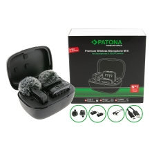 PATONA Premium M16 – Zestaw Mikrofonów Bezprzewodowych z dwoma nadajnikami i jednym odbiornikiem