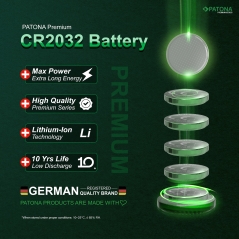 PATONA Premium Bateria guzikowa CR2032 3V (10 sztuk)